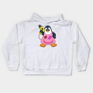 Penguin Hairdresser Hair dryer Kids Hoodie